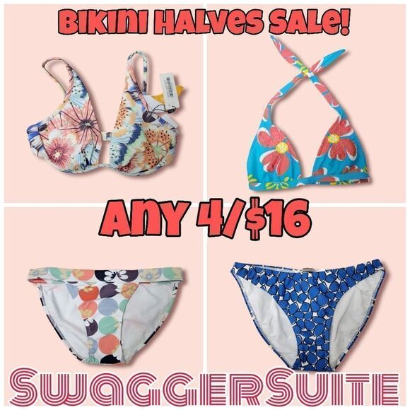 4/$16- Retro Knotted Waist Bikini Bottom - Picture 3 of 3